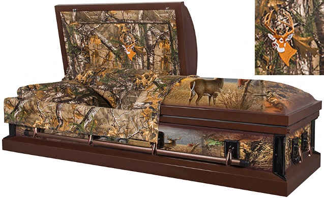 Deer Wrapped Casket - WC8316BP Deer Wrapped Casket - WC8316BP