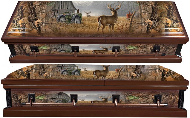 Deer Wrapped Casket - WC8316BP Deer Wrapped Casket - WC8316BP