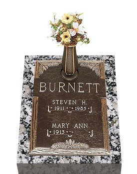 Double Deep Grave Markers / Granite Grave/Bronze 5