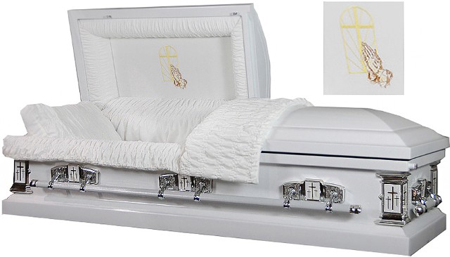Praying Hands Cross Casket - WC8004FS Praying Hands Cross Casket - WC8004FS