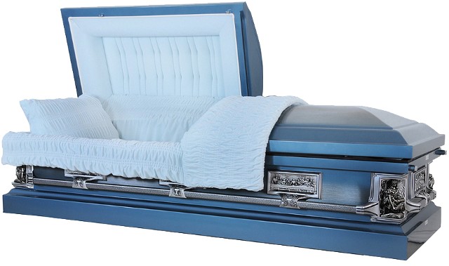 Light Blue Casket - Brushed Light Blue Casket - Brushed